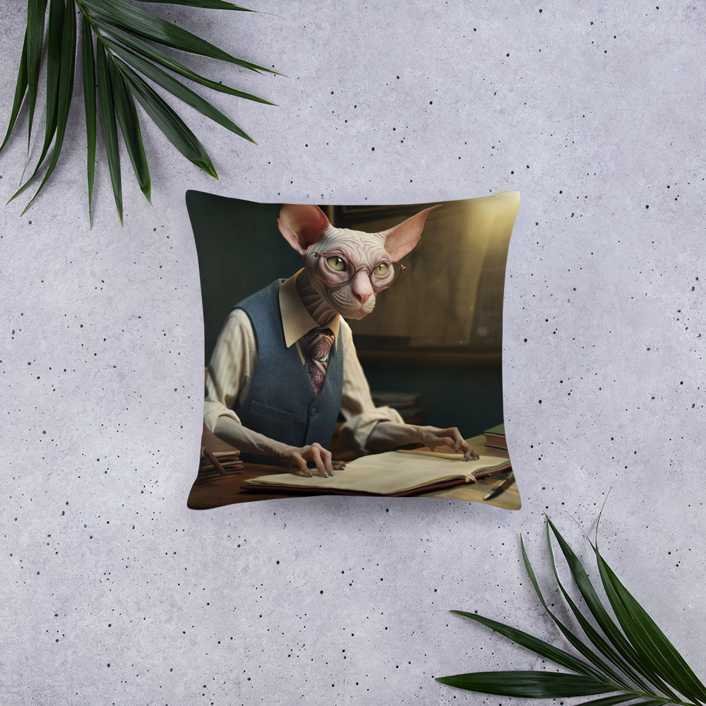 Sphynx Lawyer Basic Pillow