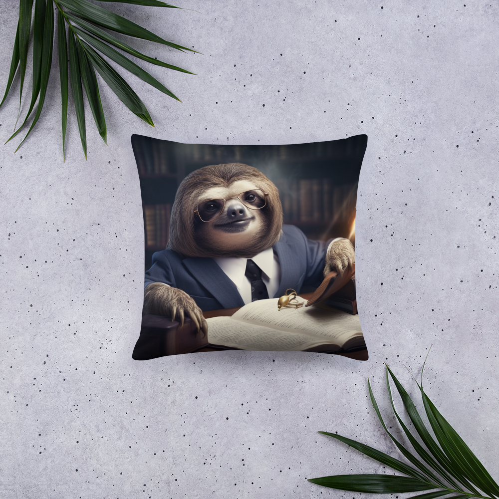 Sloth Lawyer Basic Pillow