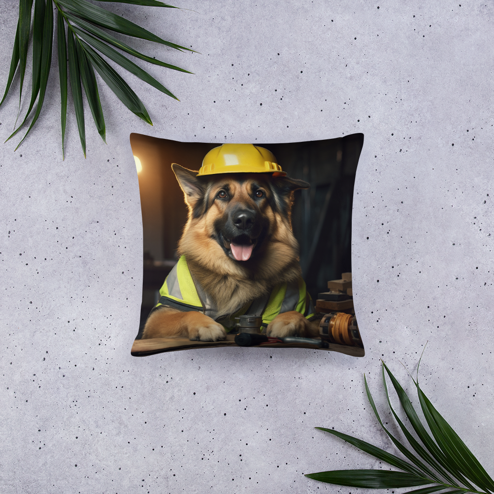 German Shepherd Engineer Basic Pillow