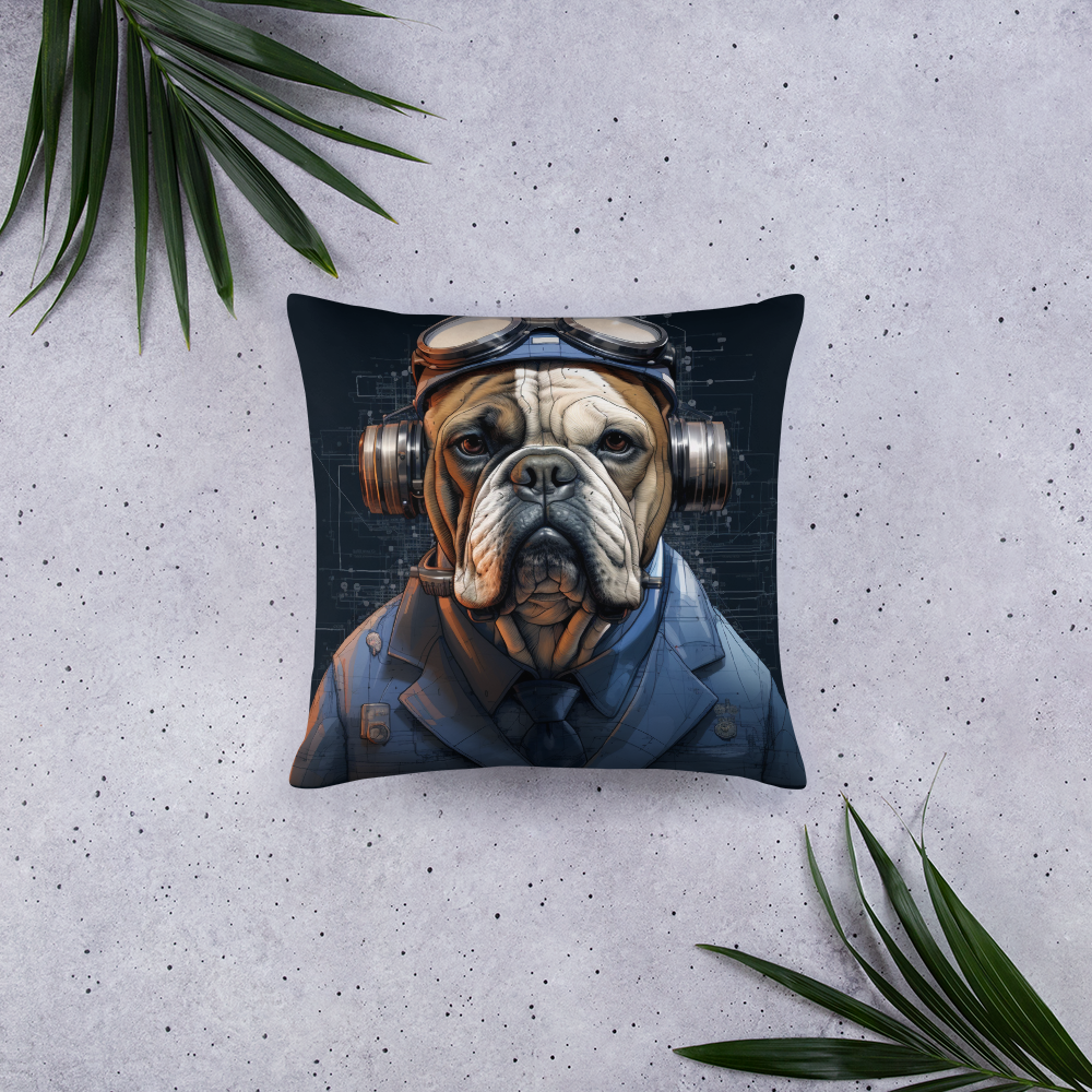 Bulldog Engineer Basic Pillow