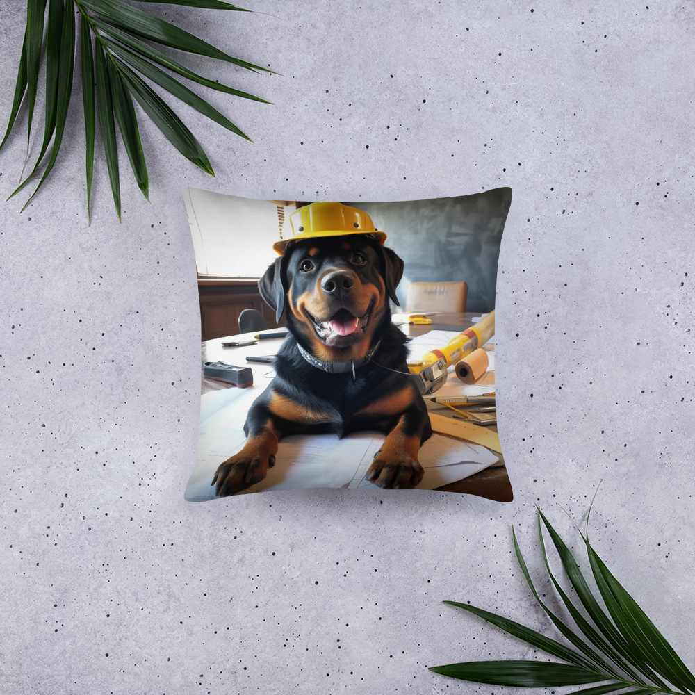 Rottweiler Engineer Basic Pillow