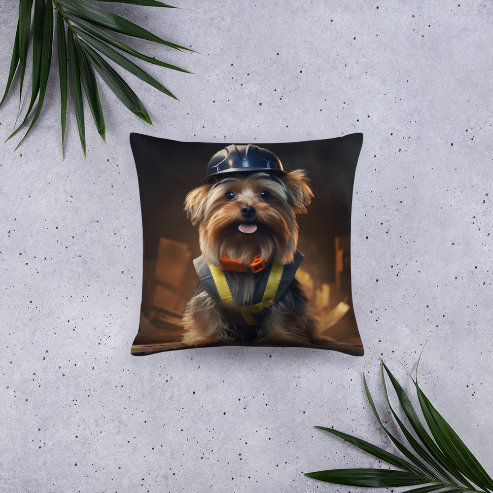 Yorkshire Terrier Engineer Basic Pillow