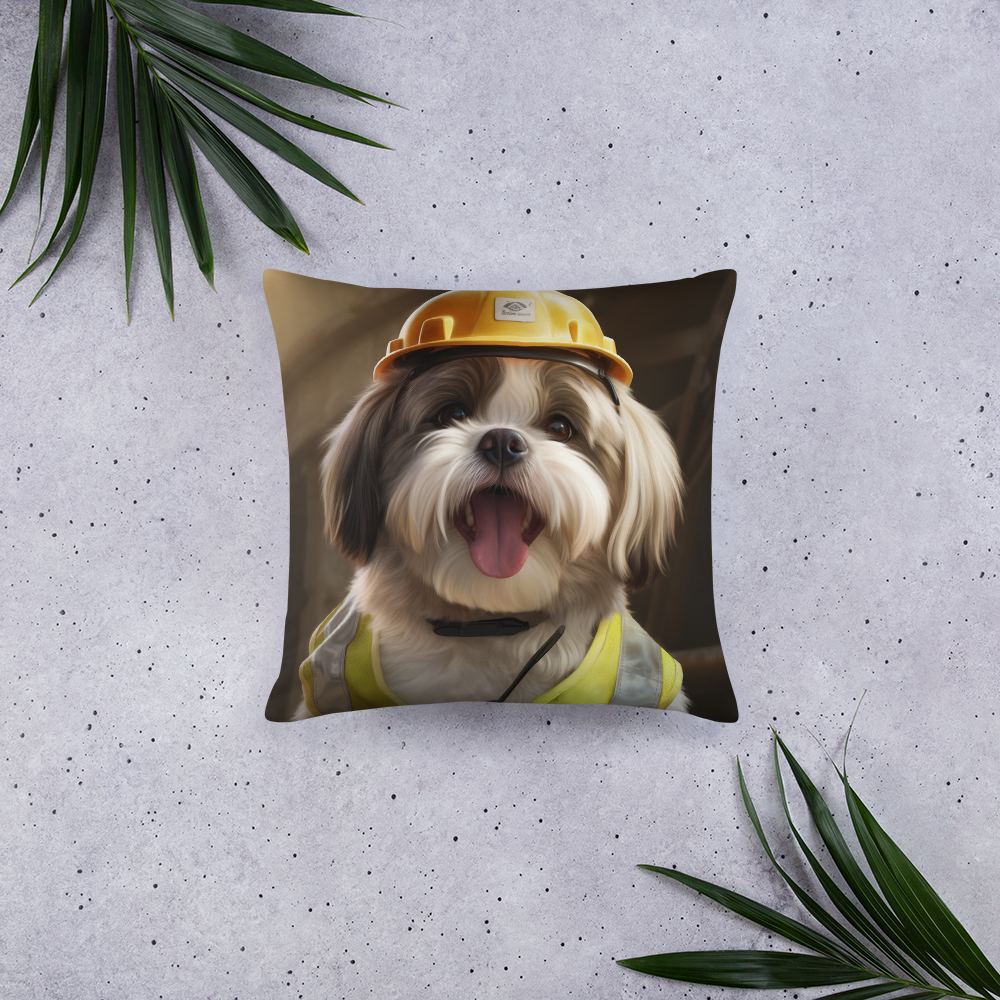 Shih Tzu Engineer Basic Pillow