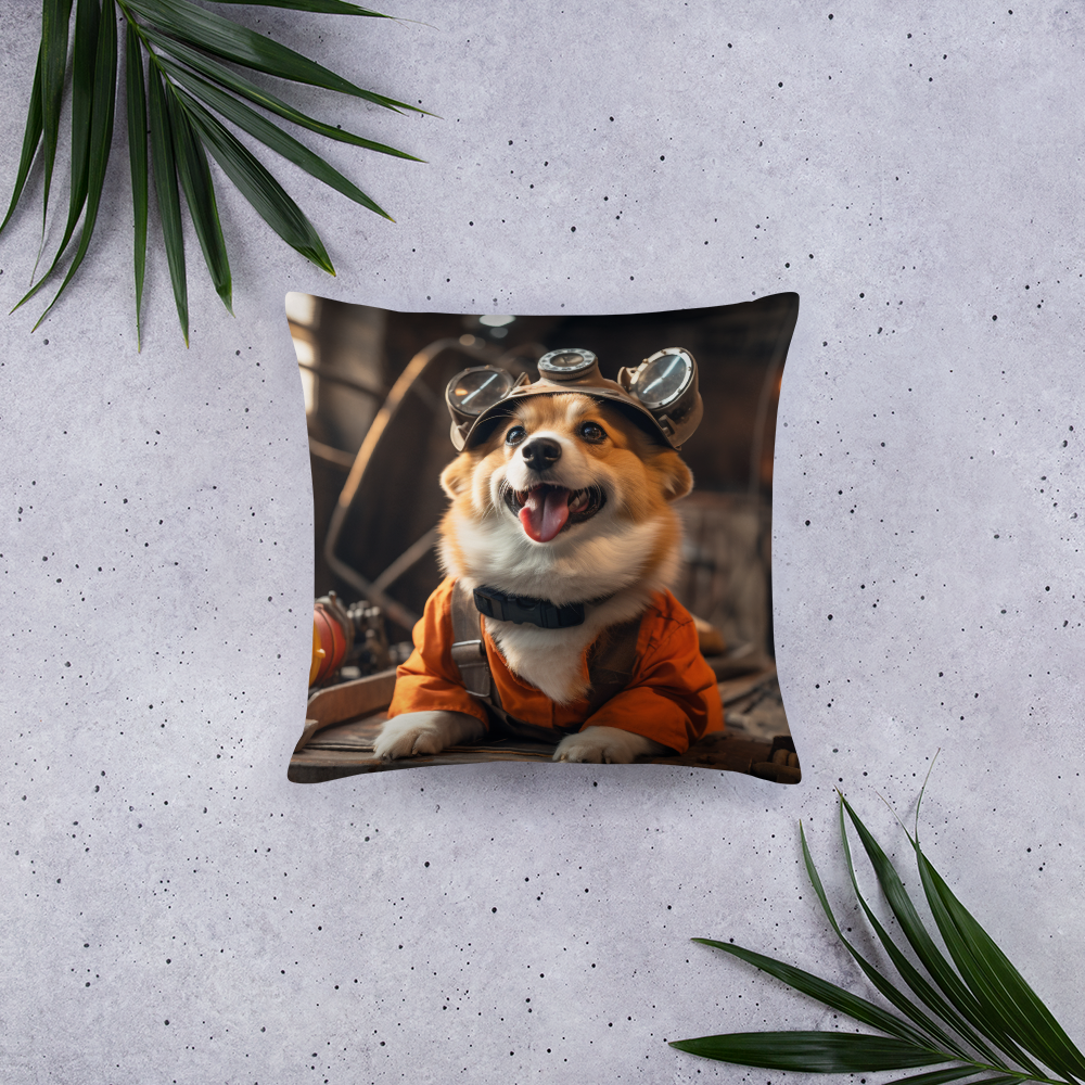 Pembroke Welsh Corgi Engineer Basic Pillow