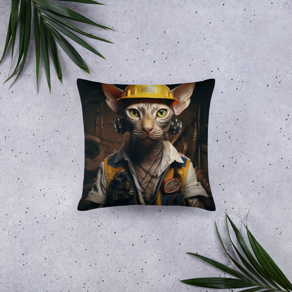 Sphynx Engineer Basic Pillow