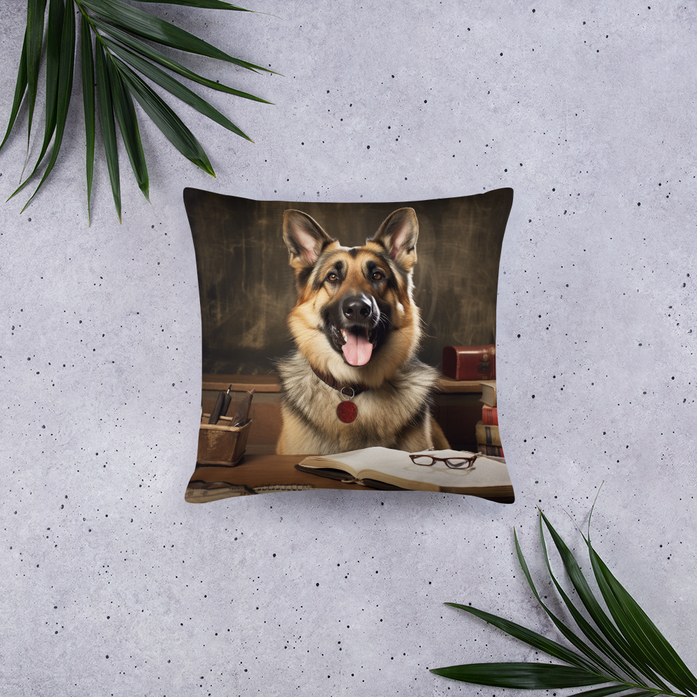 German Shepherd Teacher Basic Pillow