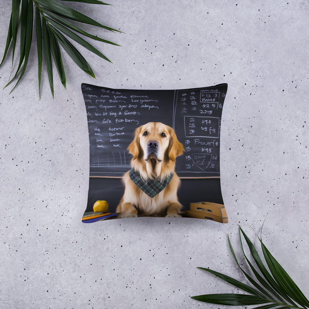 Golden Retriever Teacher Basic Pillow