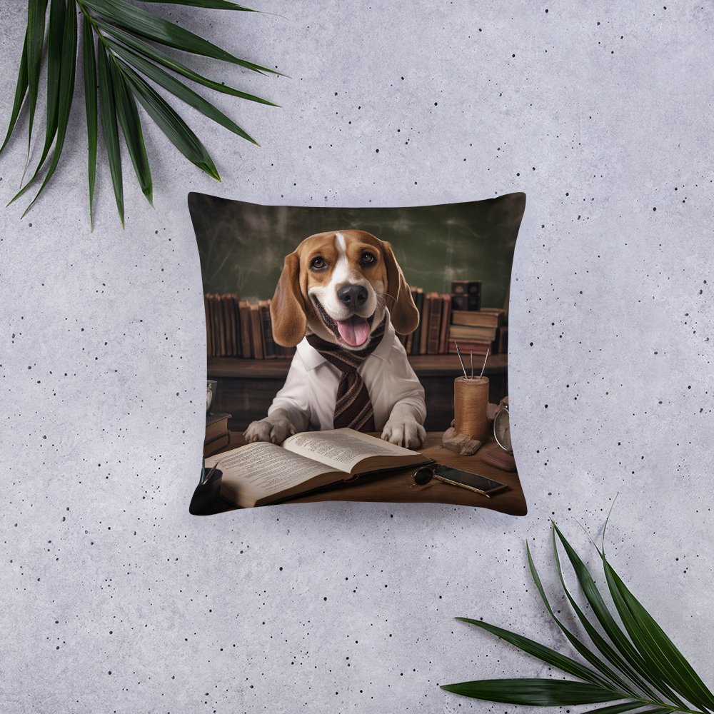 Beagle Teacher Basic Pillow