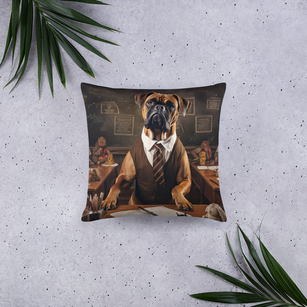 Boxer Teacher Basic Pillow