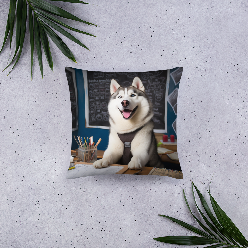 Siberian Husky Teacher Basic Pillow