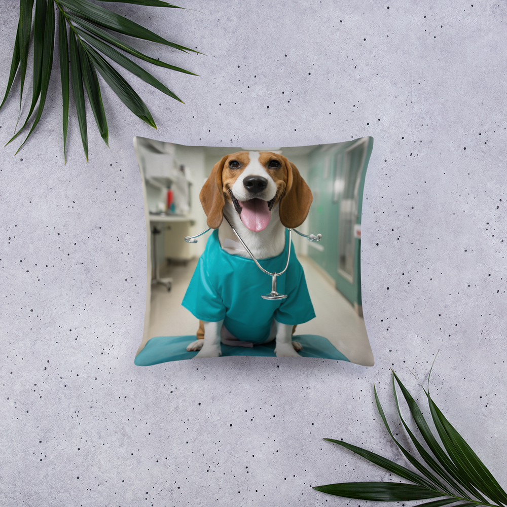 Beagle Nurse Basic Pillow