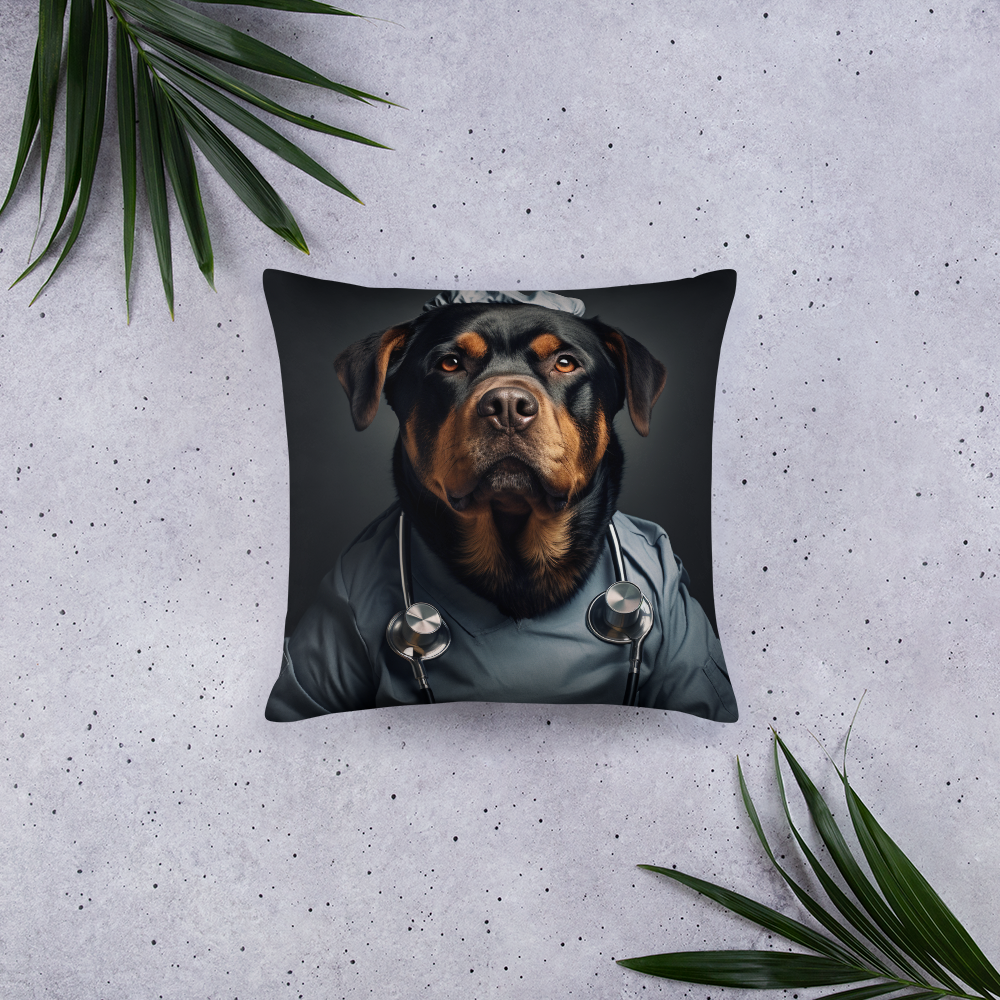 Rottweiler Nurse Basic Pillow