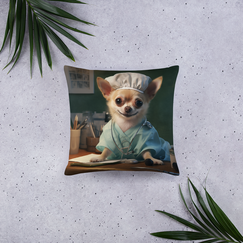 Chihuahua Nurse Basic Pillow