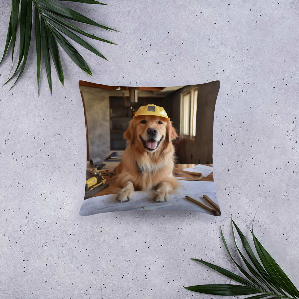 Golden Retriever Architect Basic Pillow