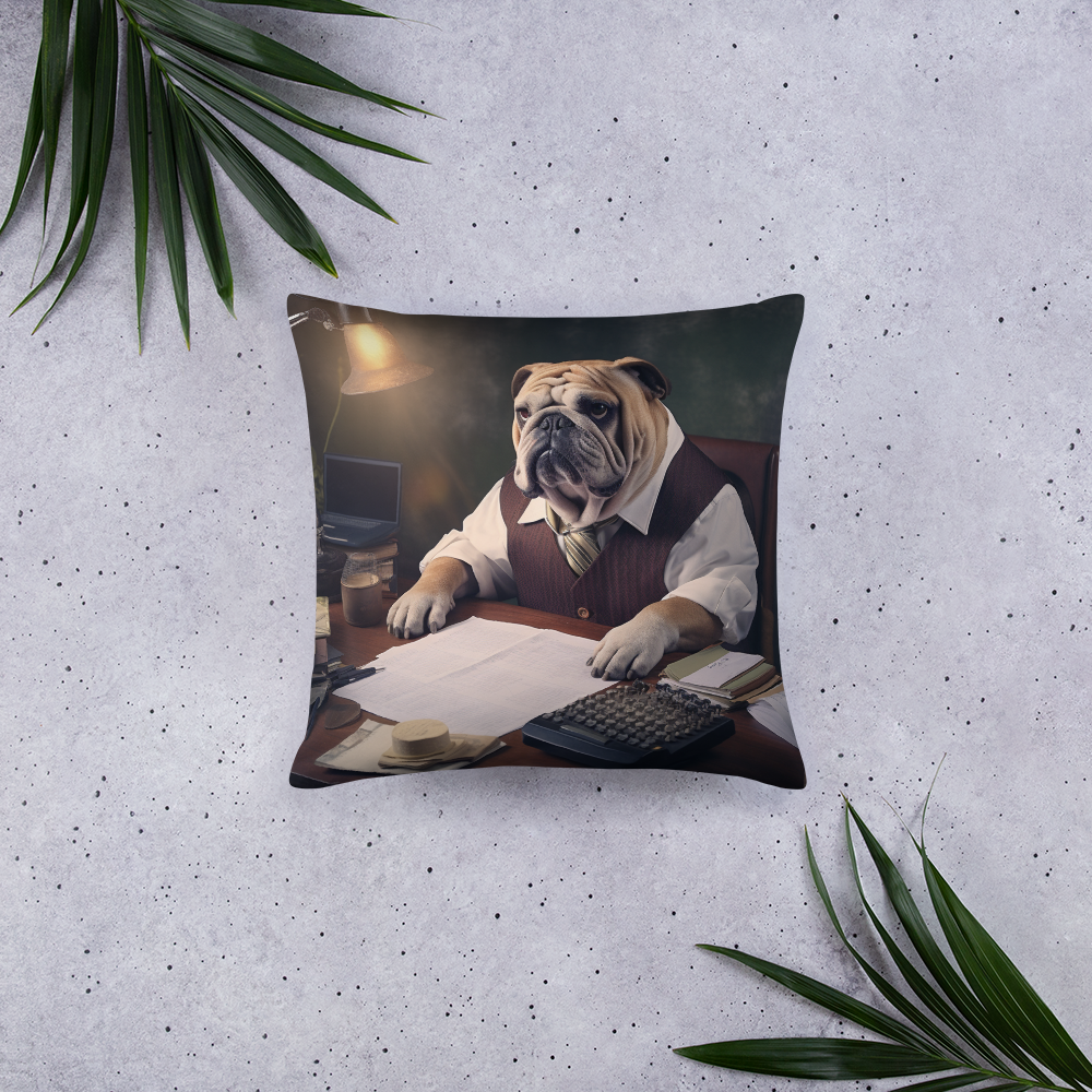 Bulldog Accountant Basic Pillow