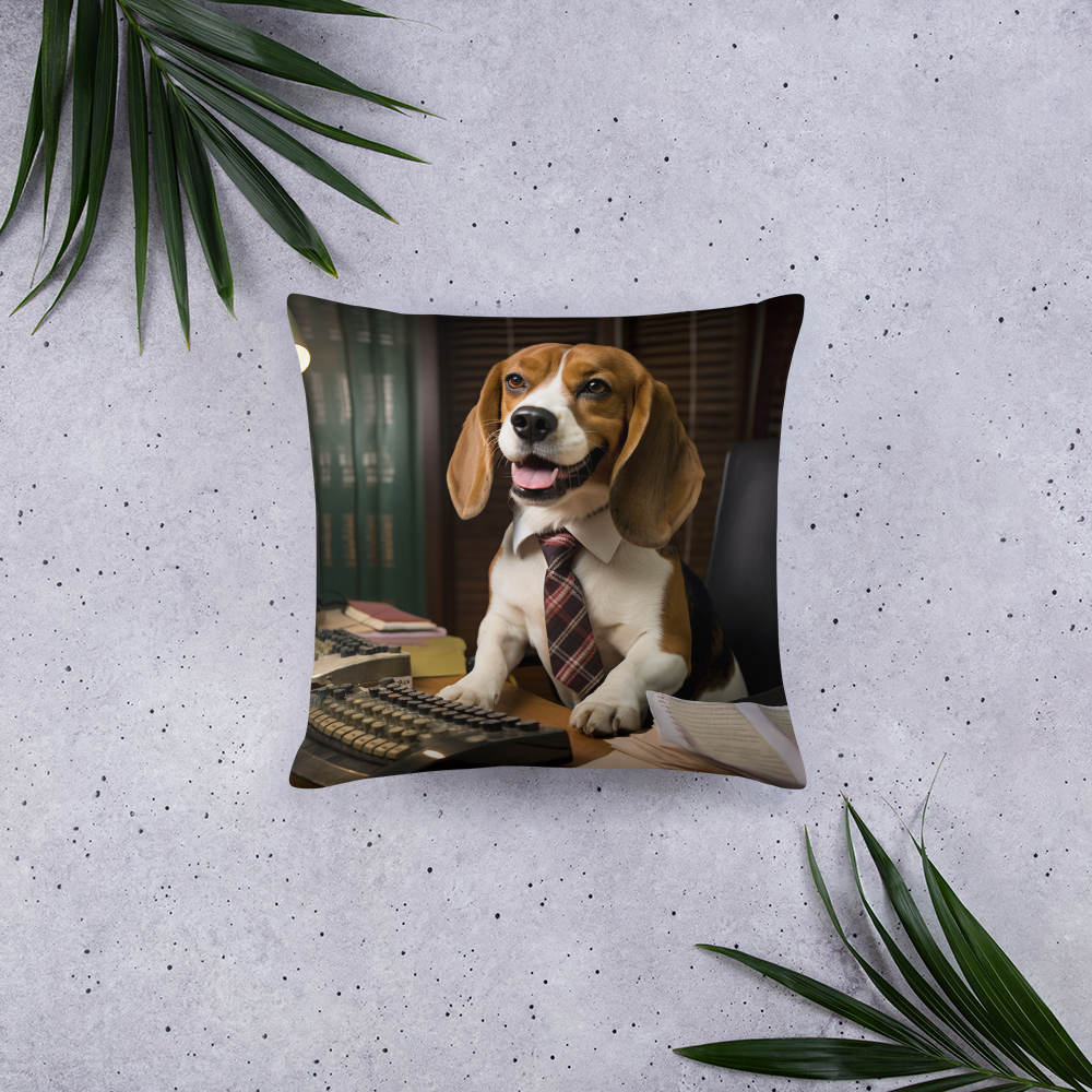 Beagle Accountant Basic Pillow