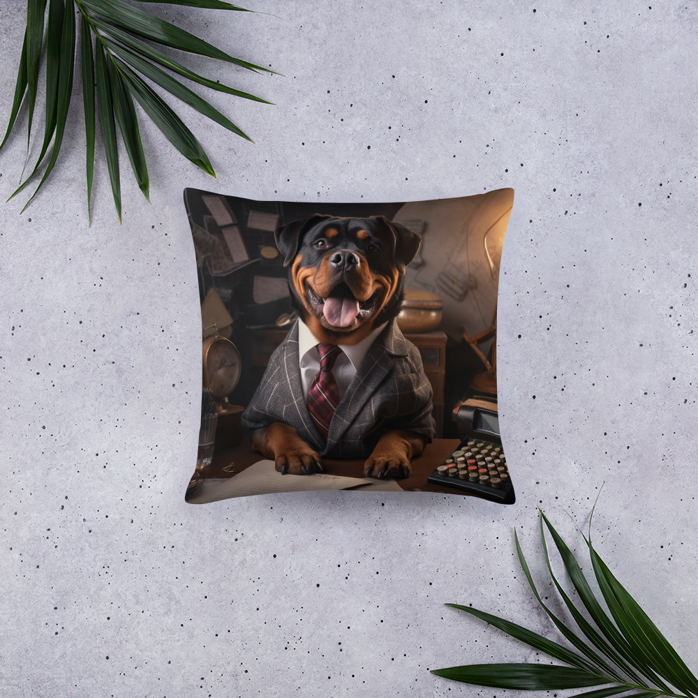 Rottweiler Accountant Basic Pillow