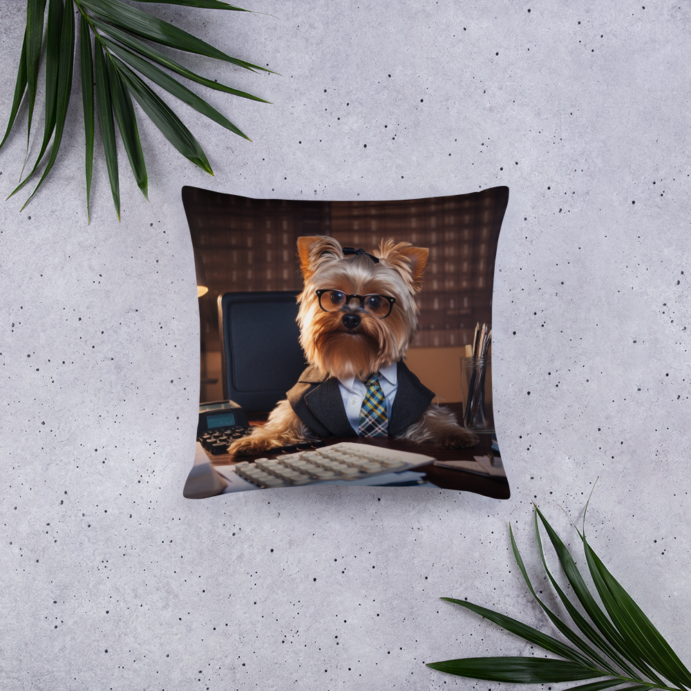 Yorkshire Terrier Accountant Basic Pillow