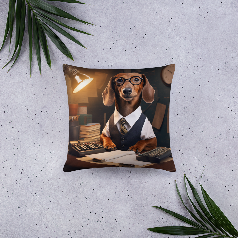 Dachshund Accountant Basic Pillow