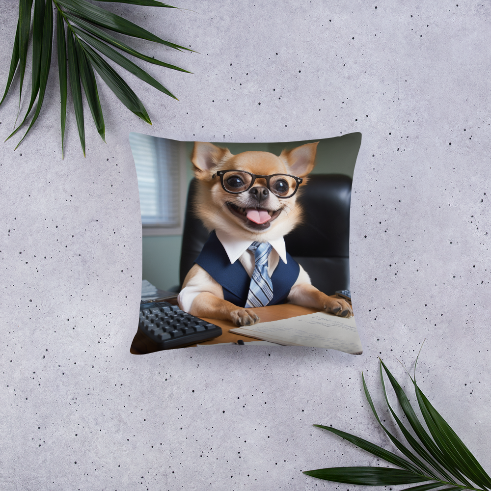 Chihuahua Accountant Basic Pillow