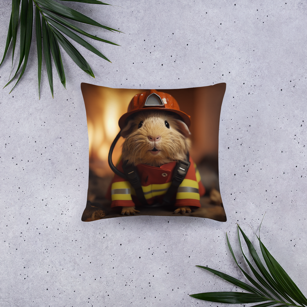 Guinea Pigs Firefighter Basic Pillow