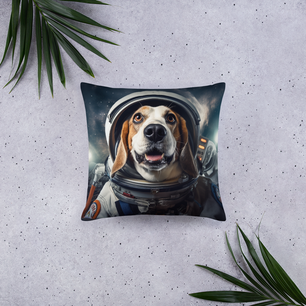 Beagle Astronaut Basic Pillow