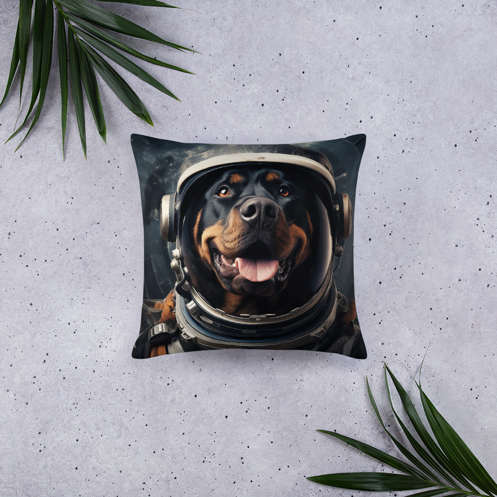 Rottweiler Astronaut Basic Pillow