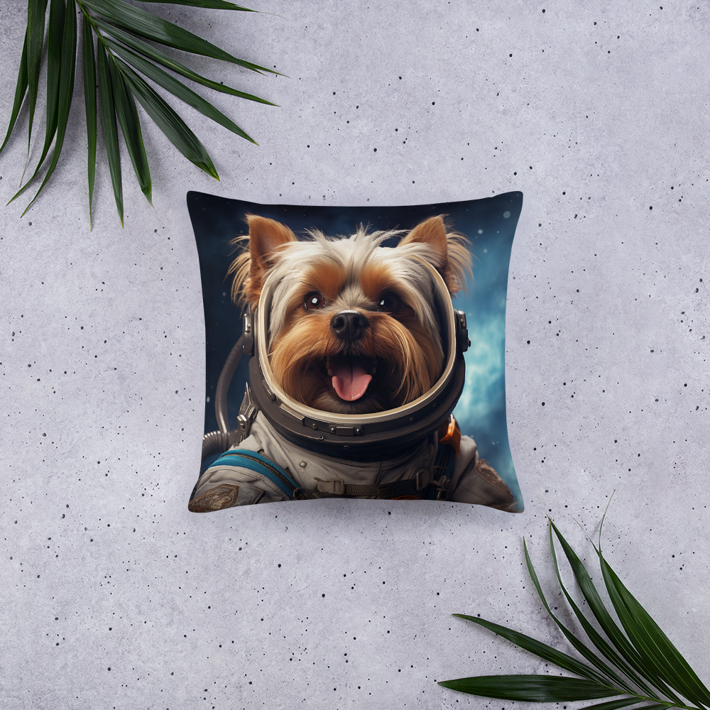 Yorkshire Terrier Astronaut Basic Pillow