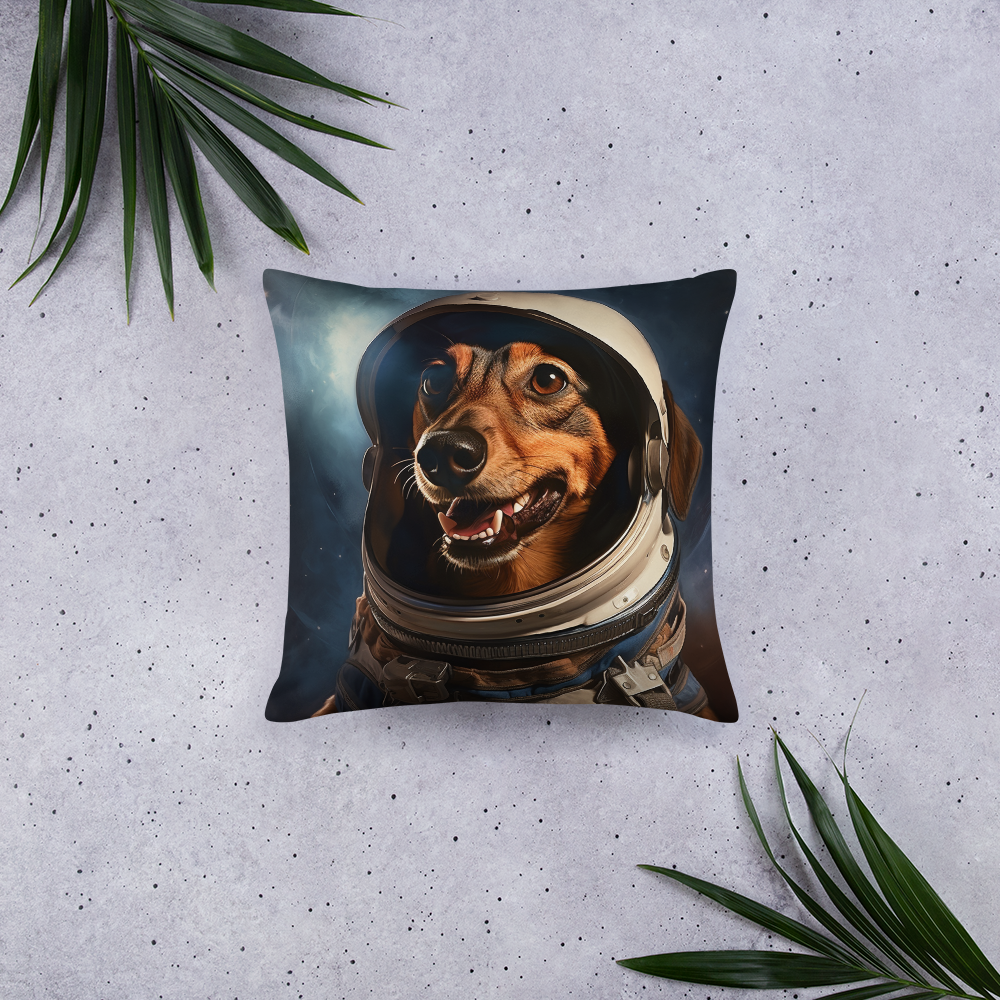 Dachshund Astronaut Basic Pillow