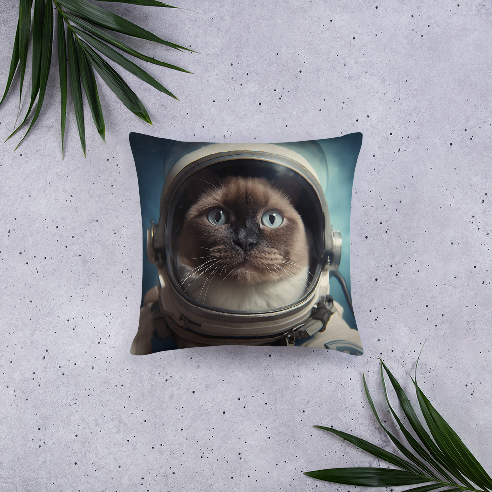 Siamese Astronaut Basic Pillow