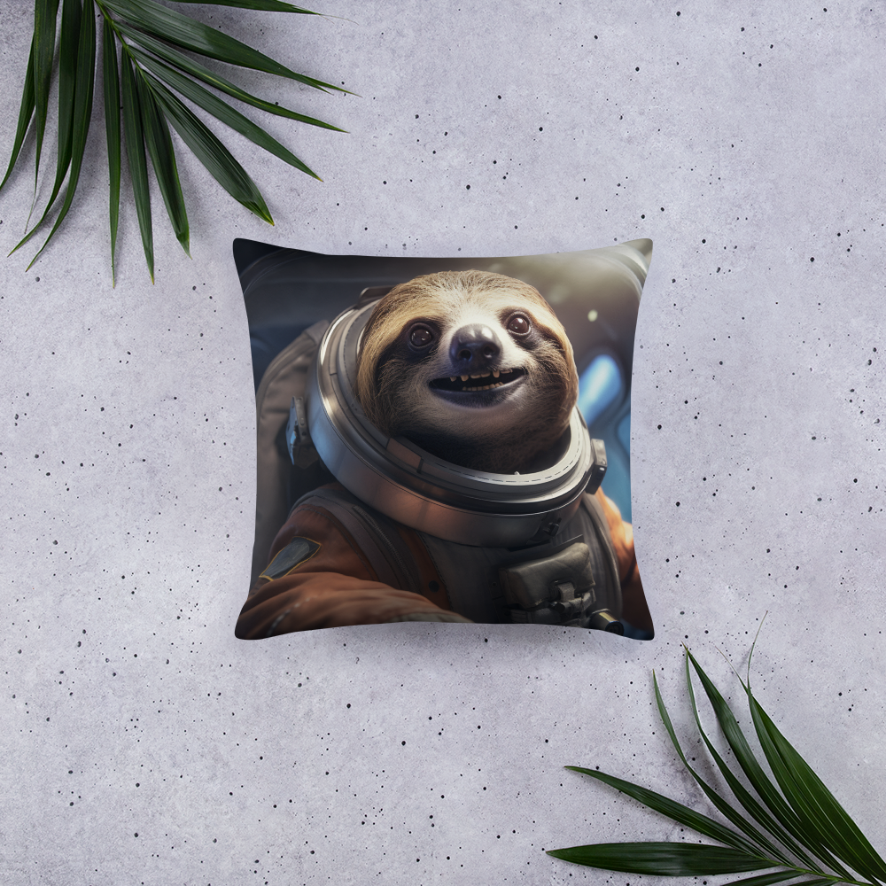 Sloth Astronaut Basic Pillow