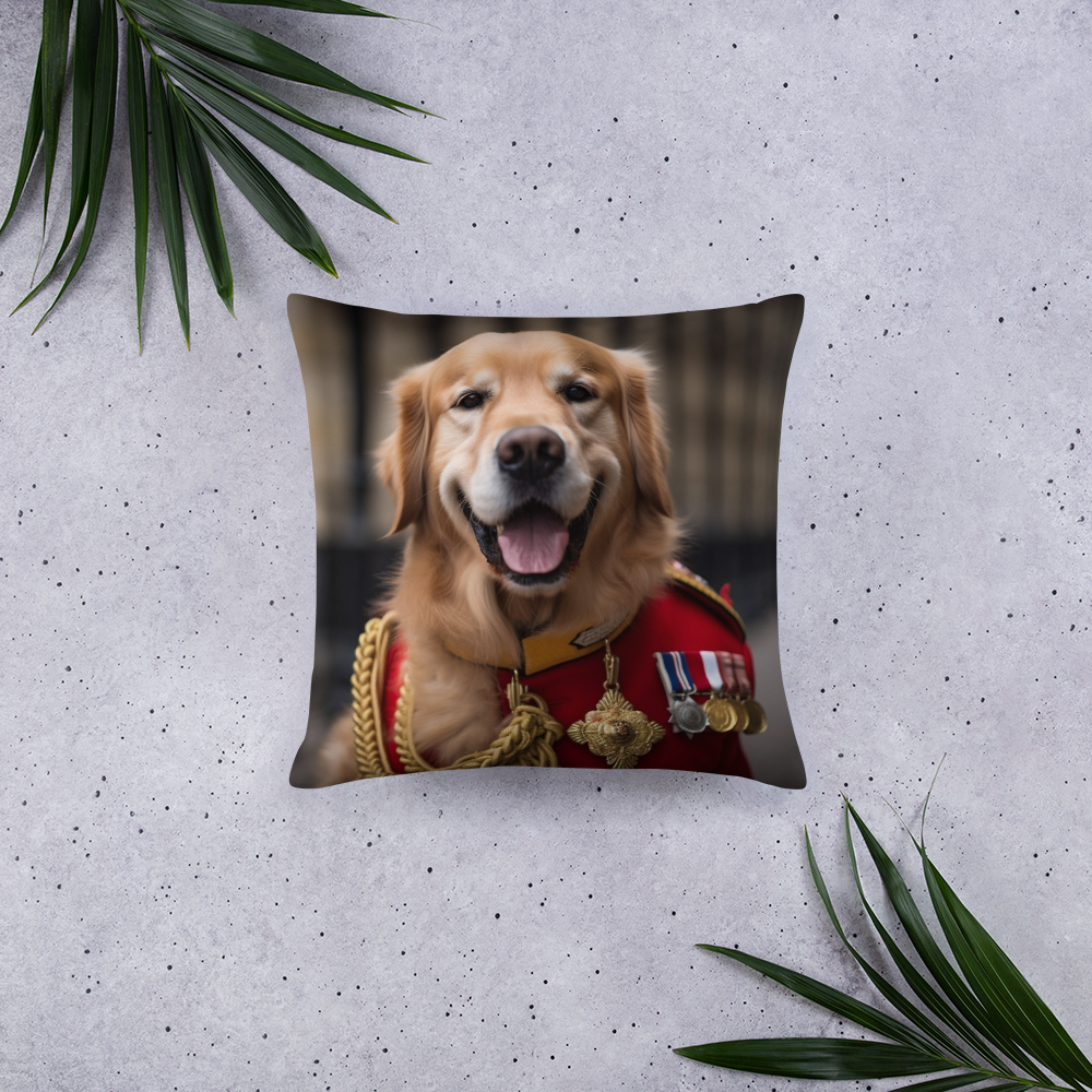 Golden Retriever BritishRoyalGuard Basic Pillow