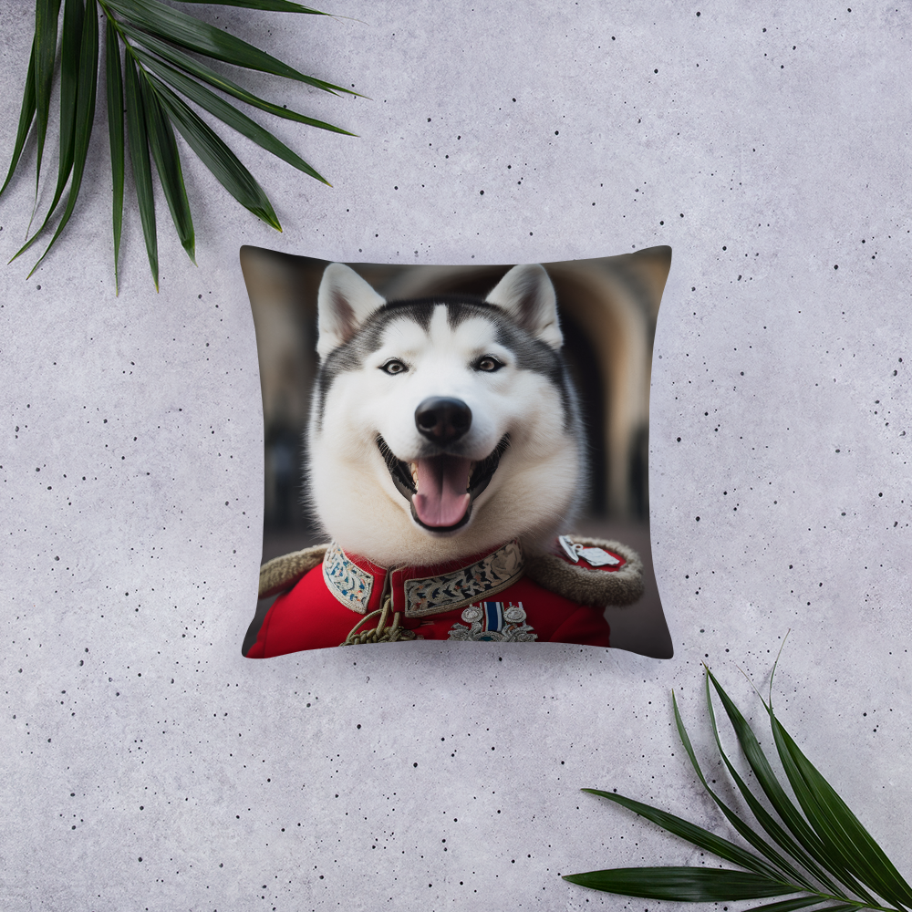 Siberian Husky BritishRoyalGuard Basic Pillow