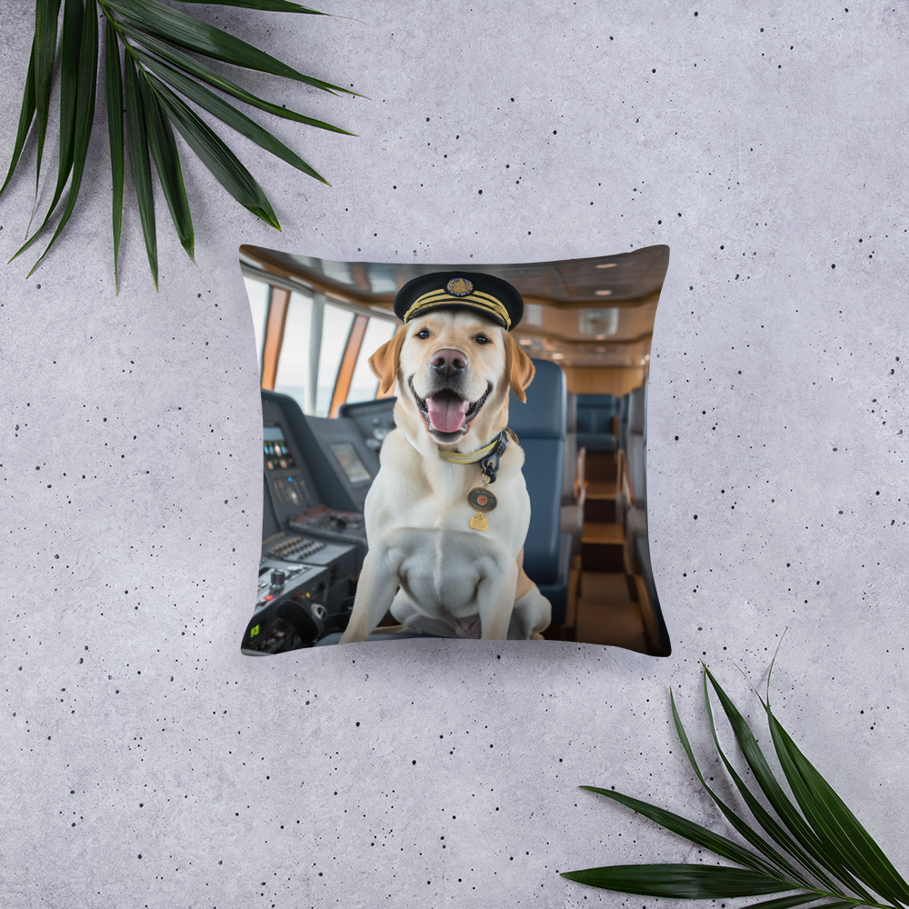 Labrador Retriever CruiseShipCaptain Basic Pillow