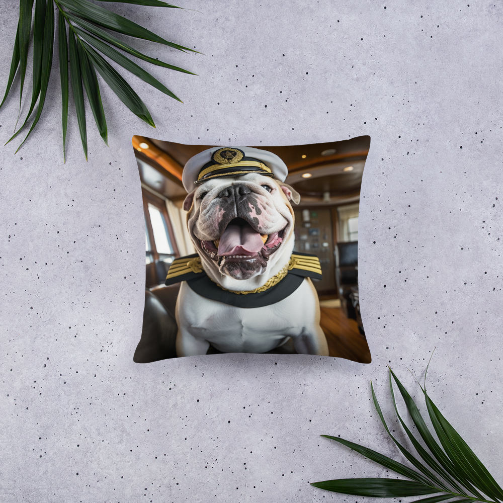 Bulldog CruiseShipCaptain Basic Pillow