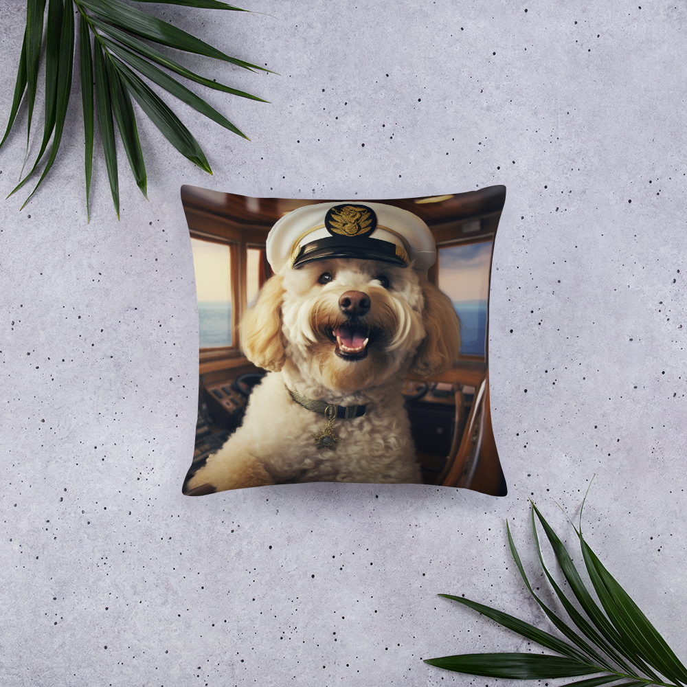 Poodle CruiseShipCaptain Basic Pillow