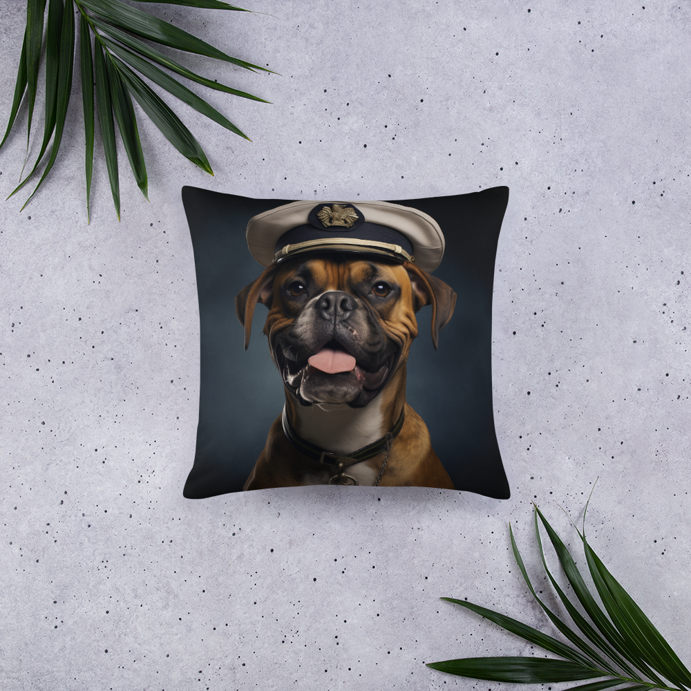 Boxer CruiseShipCaptain Basic Pillow