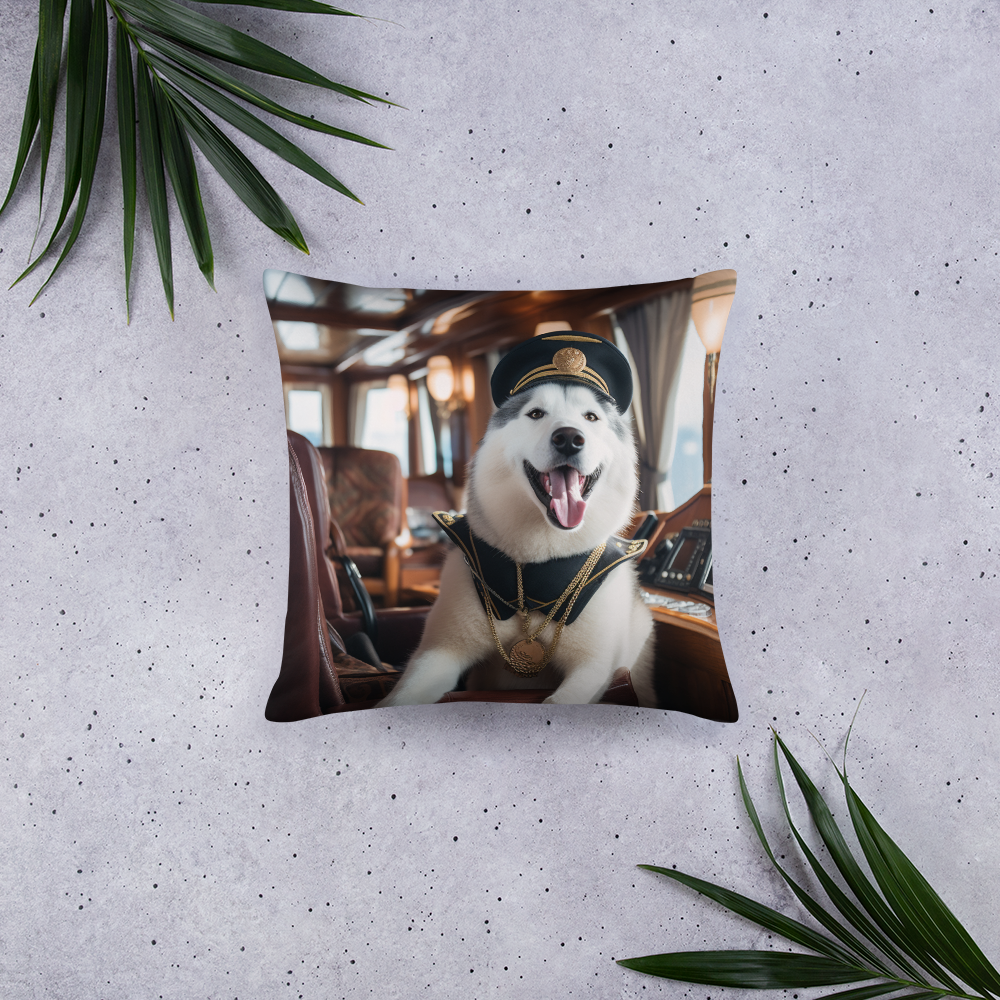 Siberian Husky CruiseShipCaptain Basic Pillow