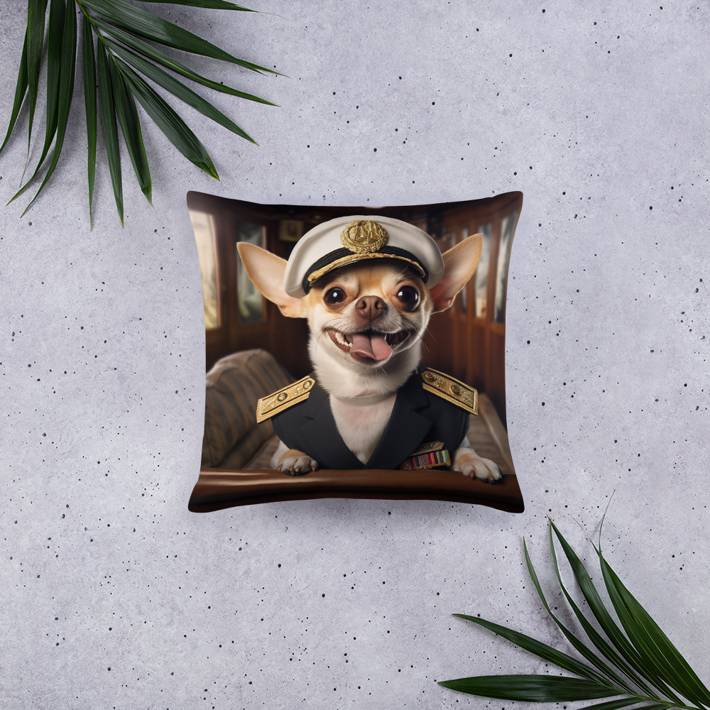 Chihuahua CruiseShipCaptain Basic Pillow