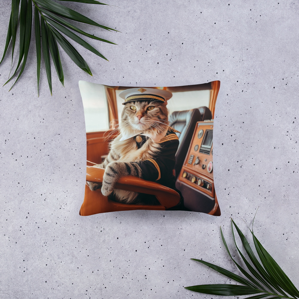 Domestic Shorthair CruiseShipCaptain Basic Pillow