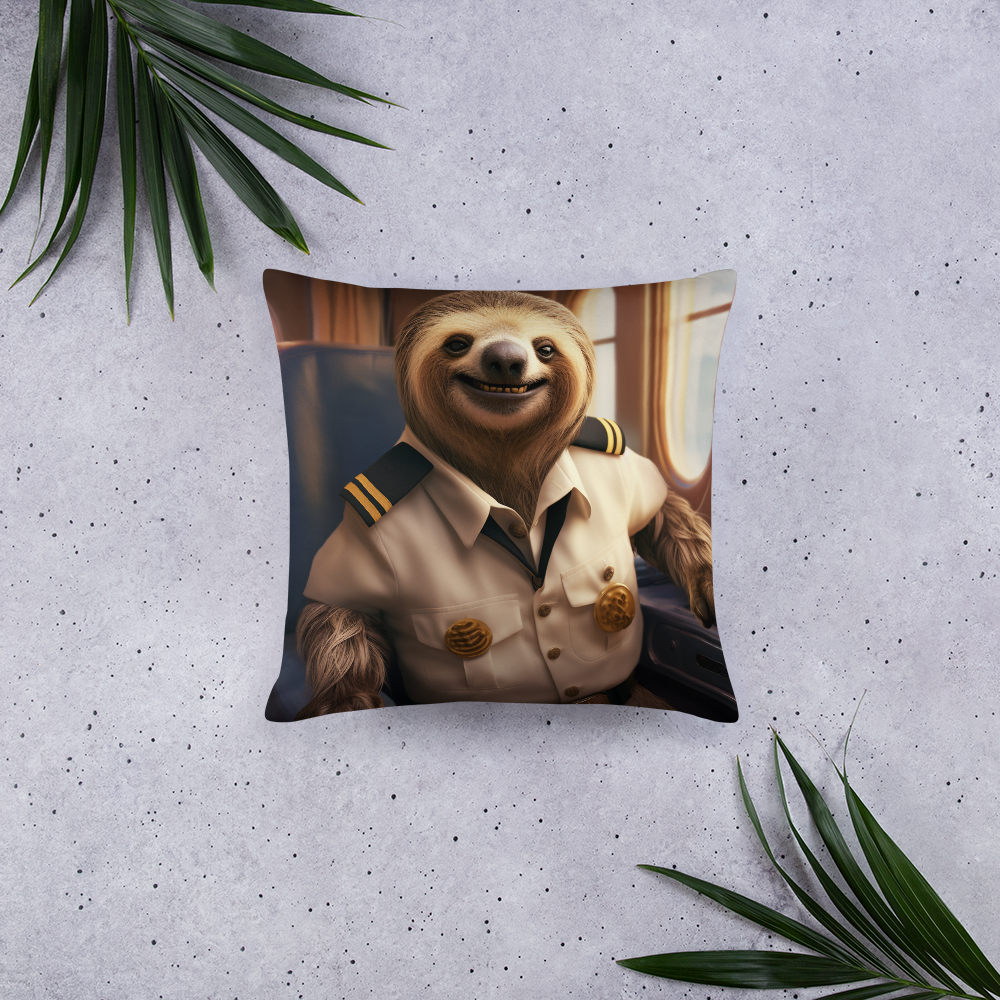 Sloth CruiseShipCaptain Basic Pillow