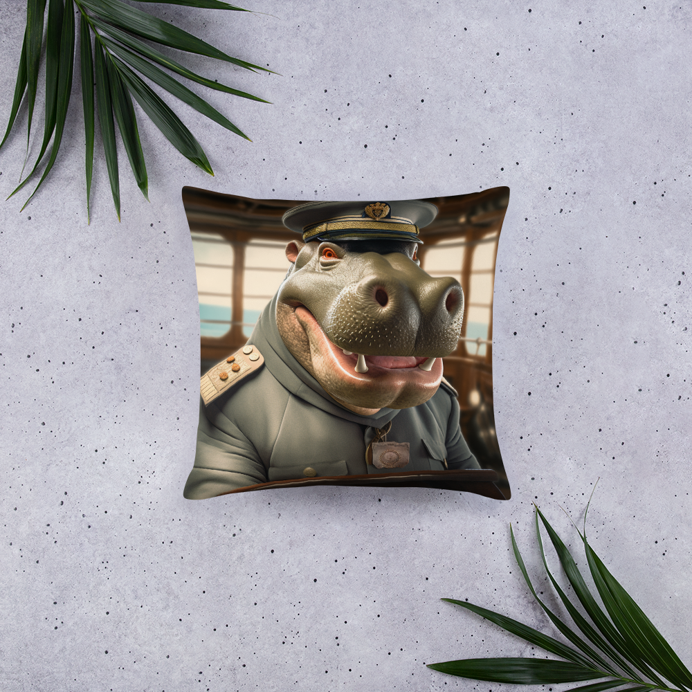 Hippo CruiseShipCaptain Basic Pillow