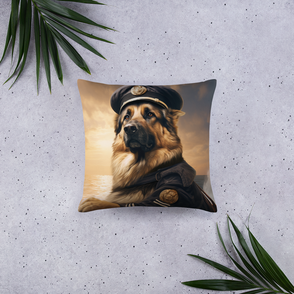 German Shepherd NavyOfficer Basic Pillow