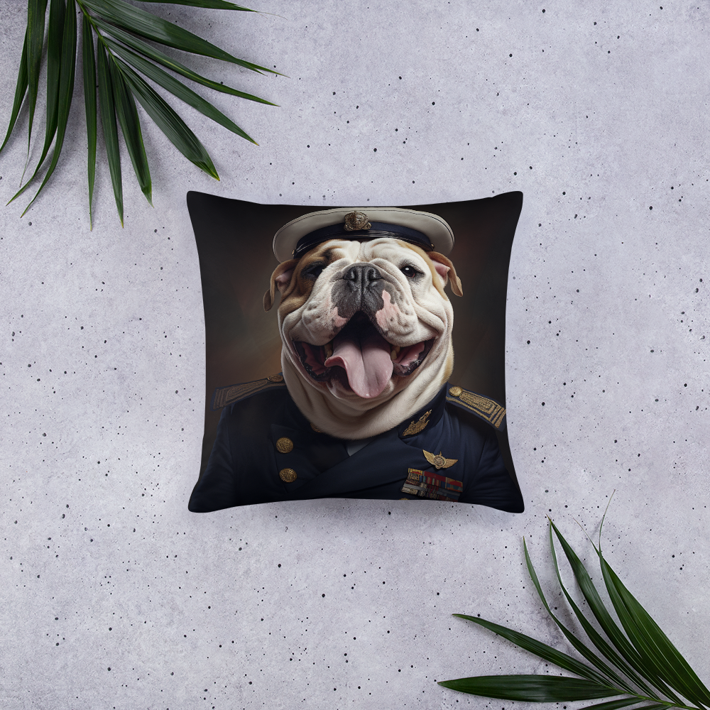 Bulldog NavyOfficer Basic Pillow