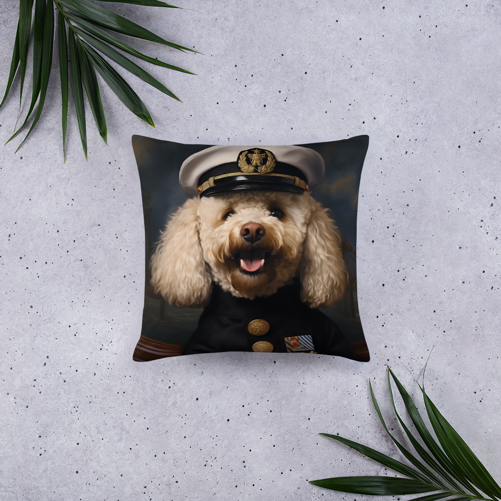 Poodle NavyOfficer Basic Pillow