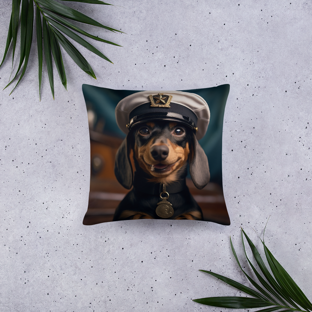 Dachshund NavyOfficer Basic Pillow