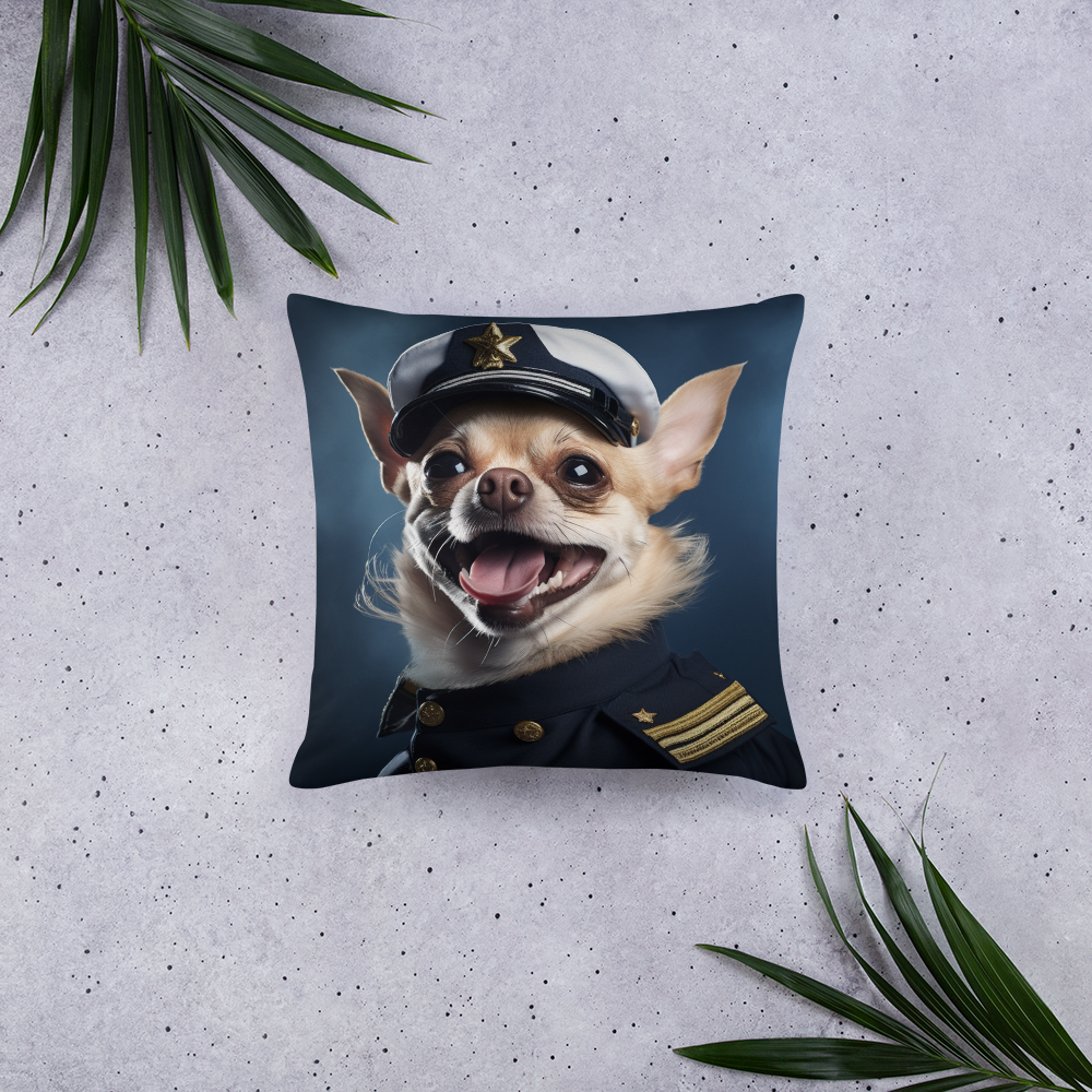 Chihuahua NavyOfficer Basic Pillow