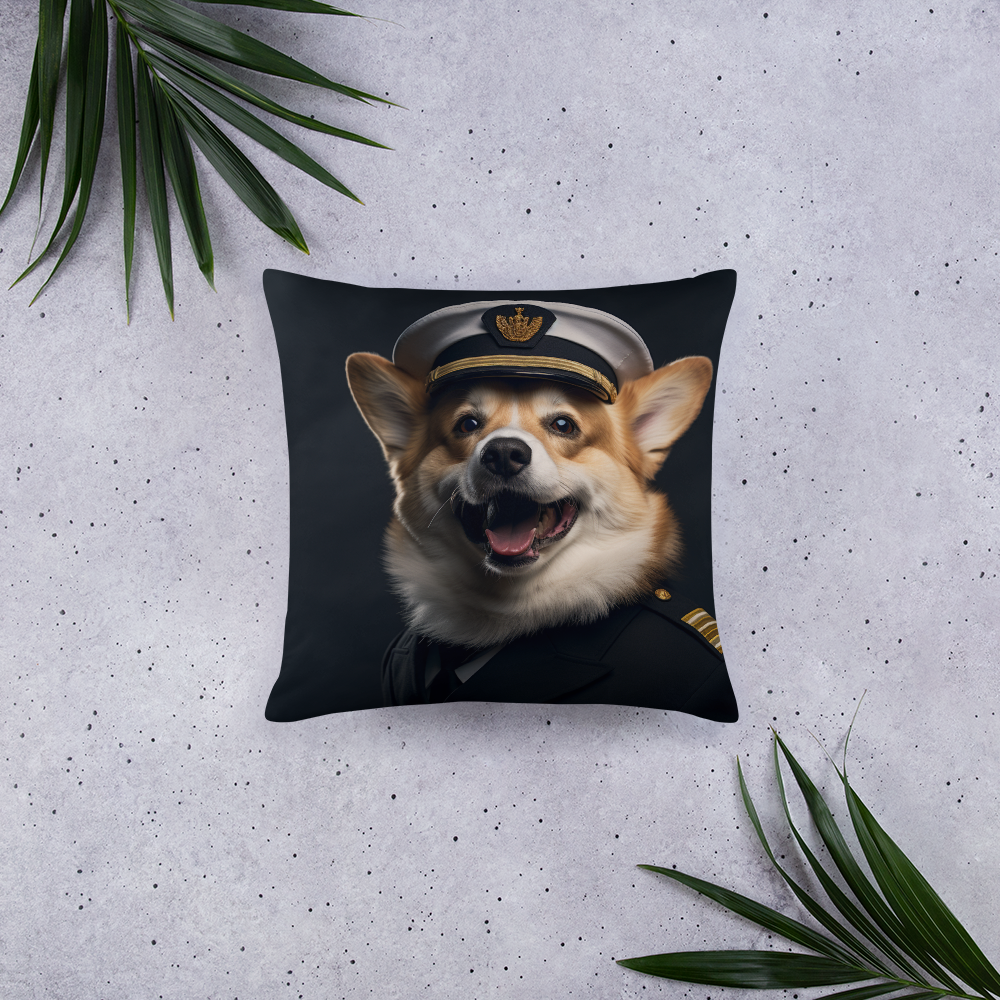 Pembroke Welsh Corgi NavyOfficer Basic Pillow