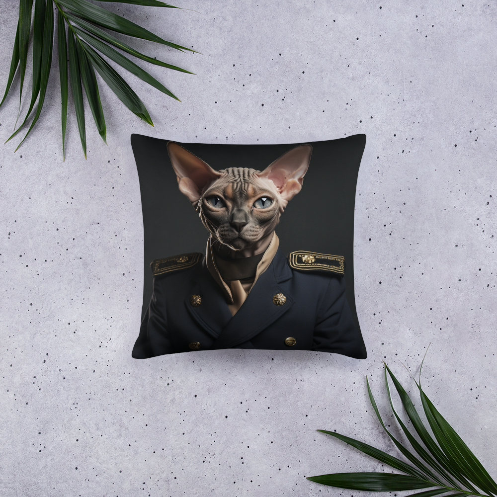 Sphynx NavyOfficer Basic Pillow