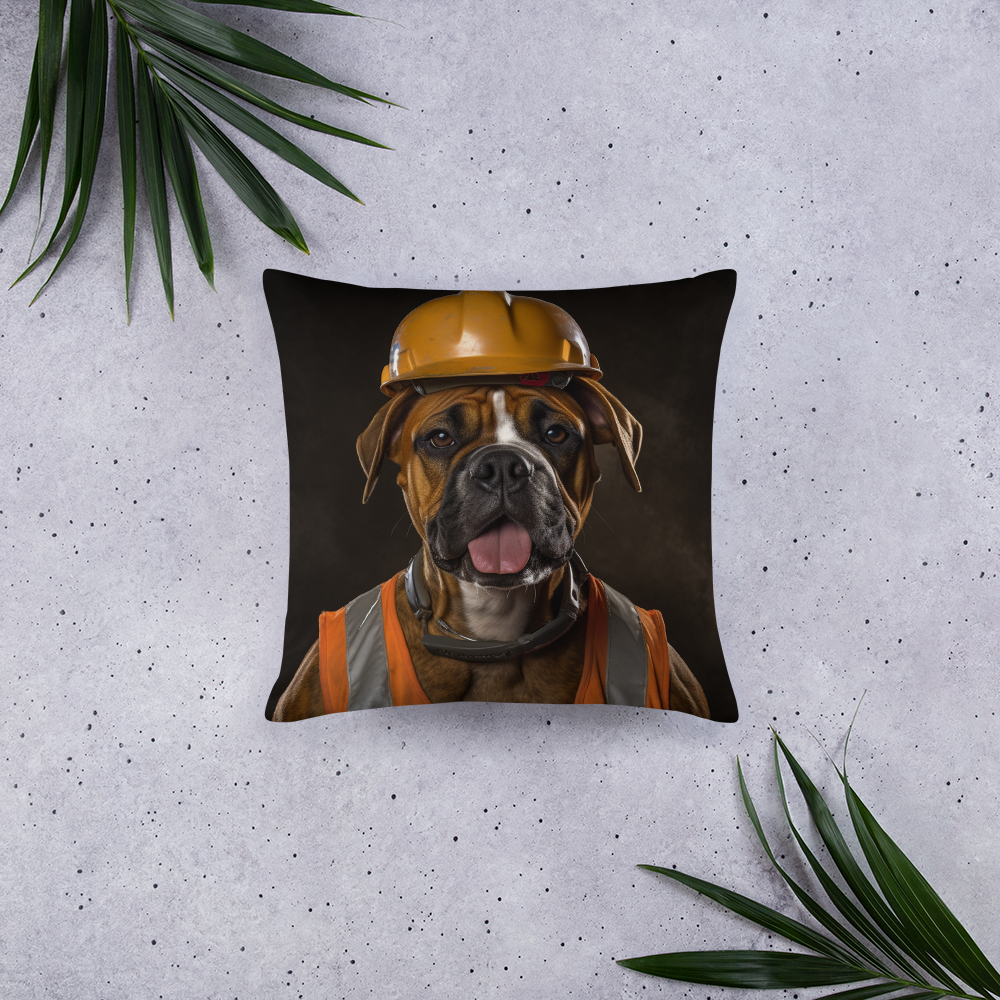 Boxer ConstructionWorker Basic Pillow